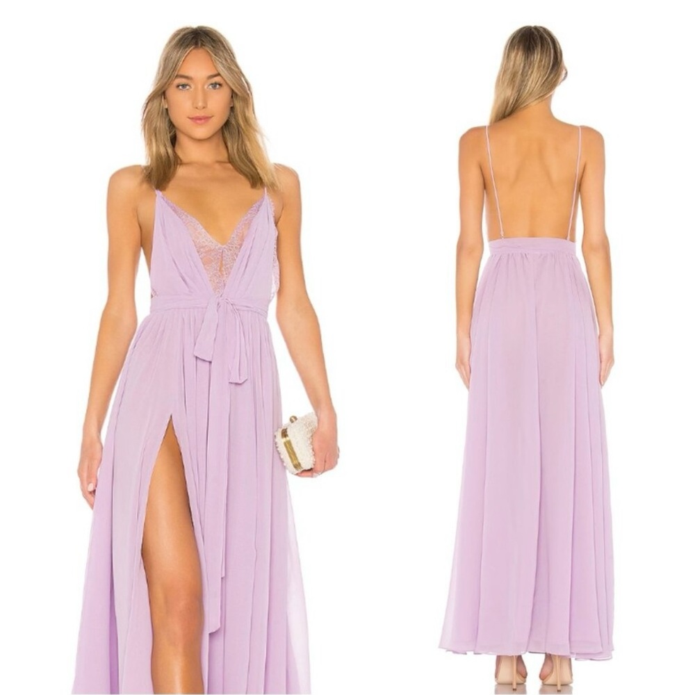 NWOT Michael Costello Purple Plunge Sundress Resort Wear - Picture 2 of 6